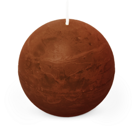 Kaarsrustiekbol80mmbordeauxSpaas-Spaas