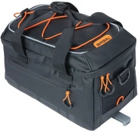 BagagedragertasBasilMilesTarpaulinMIK-7Liter-ZwartOranje