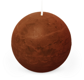 Kaarsrustiekbol80mmbordeauxSpaas-Spaas