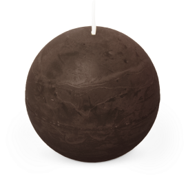 Kaarsrustiekbol80mmdonkerbruinSpaas-Spaas