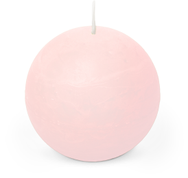 Kaarsrustiekbol80mmlichtrozeSpaas-Spaas