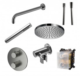 HotbathBuddyADS1Ainbouwregendouchemet30cmhoofddoucheenwandarmgeborsteldnikkel