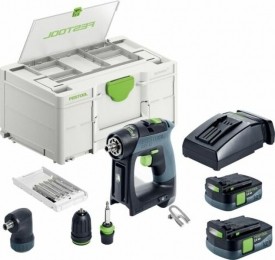 FestoolCXS1225-Set12VLi-ionAccu-schroefboormachineSet2x25AhAccuInSystainer