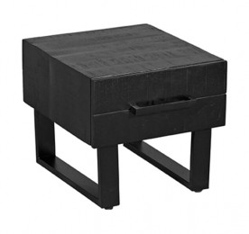 LABEL51SalontafelSantos50x44cmMangohout-Zwart-Vierkant