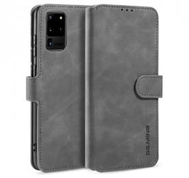 caseme-HoesjegeschiktvoorSamsungGalaxyS20Ultra-metmagnetischesluiting-mingserie-lerenbookcase-grijs