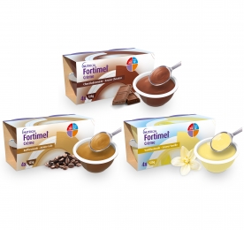 FortimelCrmeBundelKoffie-Chocolade-VanilleVoedingssupplement-Ondervoeding12x125g