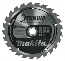 MakitaE-11140EfficutCirkelzaagbladHout-190x20x185mm25T