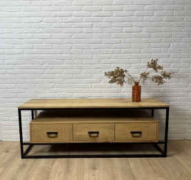 MangohoutenTVmeubelAmalmet3ladesenframe