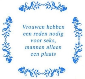 TeksttegelVrouwenhebbenDelftsBlauw