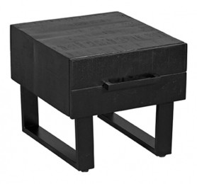 LABEL51SalontafelSantos50x44cmMangohout-Zwart-Vierkant