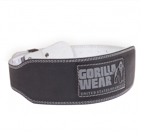 GorillaWearHalterriem-4InchGewatteerdeLerenLiftingBelt-Zwart-LXL