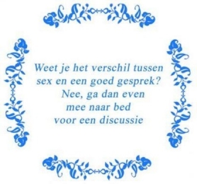 TeksttegelWeetjijhetverschildelftsBlauw