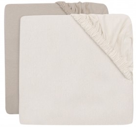 JolleinJerseyOatmealSand75x95cm2StuksBoxmatrasHoeslaken
