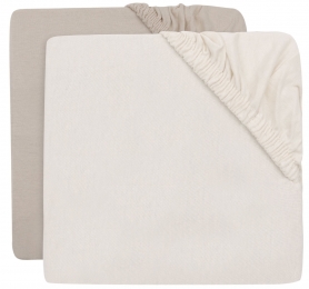 JolleinJerseyOatmealSand60x120cm2StuksLedikantHoeslaken2511-507-68155
