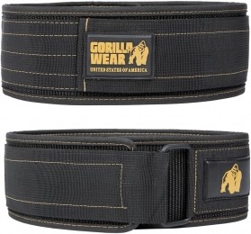 GorillaWear4InchNylonLiftingBelt-ZwartGoud-ML