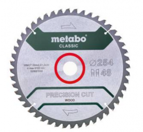 Metabo628061000PrecisionCutCirkelzaagblad-254X30X48T-Hout