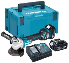 MakitaDGA513RTJ18VLi-IonAccuHaakseSlijperSet2x50AhAccuInMbox-125mm-Koolborstelloos