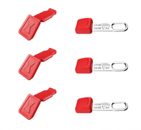 Knipex006306TCRTetheredToolClipsColorCodeClipsRood2x3st