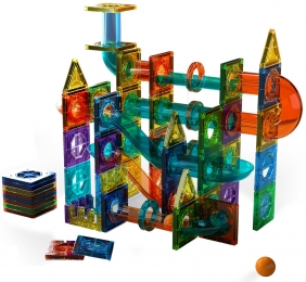EcoToysKnikkerbaan105StuksMagnetischeTegelsBouwstenenHC560254