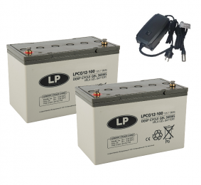 LandportLP2xLPCG12-100accus12volt100ahIMPULSIIacculader24v11A