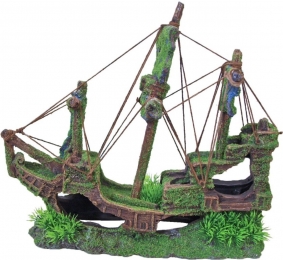Polyresinornamentgezonkengaljoenmetgatenenmos30cm-Gebrdeboon