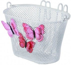 KinderfietsmandBasilJasminButterfly-Wit