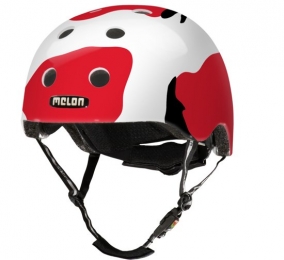 MelonKoiAntsFietshelm-MaatXL-XXL58-63cm-Rood-Wit