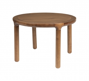ZuiverRondeSalontafelStormEikenhout60cm-Walnoot