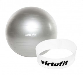 VirtuFitAnti-BurstFitnessbalPrometBalhouder-Grijs-45cm
