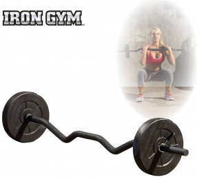 IronGym23kgverstelbarecurlstangset-25mm