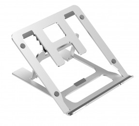 OpvouwbareLaptopMacBookstandaard-116tot173inch-Verstelbarehoogte-Aluminium-Zilver