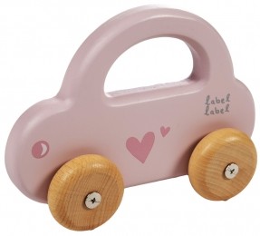 LabelLabelRozeHoutenSpeelgoedAutoLLWT-25002