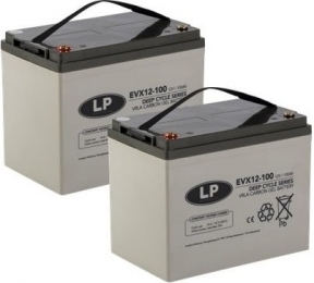 LandportLP2xEVX12-100AGMGELCarbonaccus12volt100ah