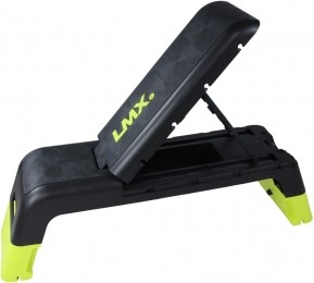 LifemaxxLMXVerstelbareFitnessStep-AerobicStepper-ZwartGeel