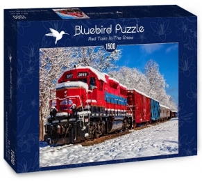 RedTrainIntheSnowPuzzel1500stukjes