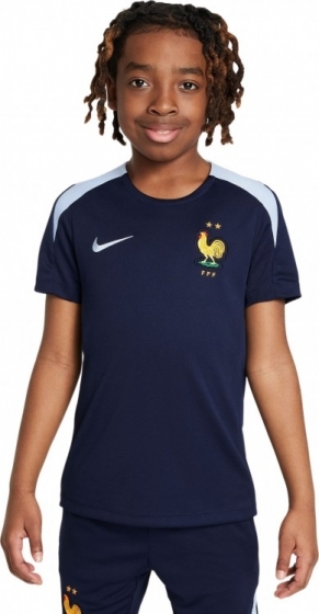 NikeFrankrijkStrikeTrainingsshirt2024-2026KidsDonkerblauwLichtblauw