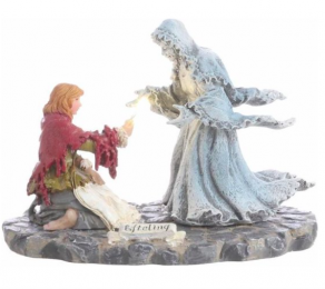 Kerstkersthuisjeeftelingmeisjemetzwavelstokjeswerktopbatterijenl10b7h7cmLuville-Luville