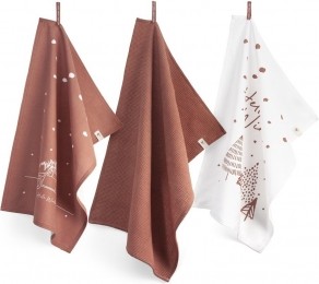 WalraKeukensetHelloWinter-3x50x70-100Katoen-Terra