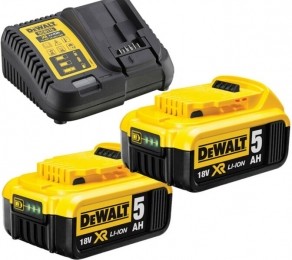 DeWALTDCB115P218VLi-ionXRAccuStarterset2x50AhLader