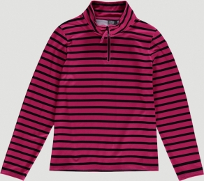 ONeill-maat164-FleeceVestGirlsStripeHalfZipPinkAopWBlack-PinkAopWBlack