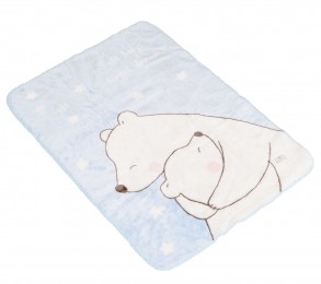 CangarooSoftySweetHugsBlue80x110cmWiegdeken111879