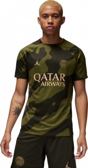 NikeParisSaint-GermainXJordanPre-MatchTrainingsshirt2023-2024DonkergroenGroenBeige