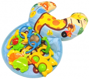 EcoToysJungleBlauwGiraffeBuiktrainer