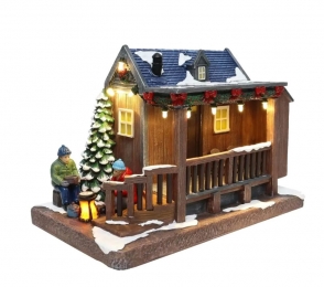 ResidentialCaravanwithLEDPolyresin22cmSantaville-Santaville