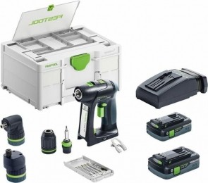 FestoolC18HPC40I-Set18VLi-IonAccuSchroefboormachineSet2x40AhInSystainer-45Nm