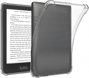 Case2go-E-readerhoesgeschiktvoorKoboClaraHD-SiliconenBackCover-MetSchokbestendigeHoeken-Transparant