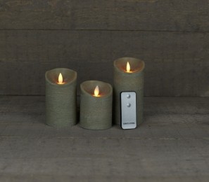 Batterijverlichting3kaarsenwaxrustiekmetbewegendevlamgrijs-Annascollection