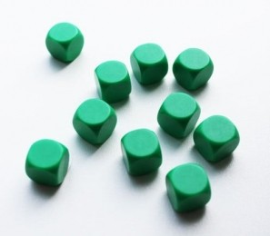 BlancoDobbelstenen16mm-Groen10stuks