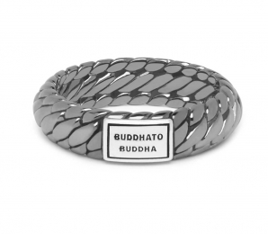 BUDDHATOBUDDHA125BRSS16-BenXSRingBlackRhodiumShineSilver-Ring