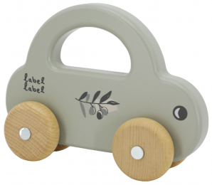LabelLabelOlijfgroenHoutenSpeelgoedAuto